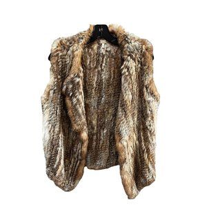 Joie Faux Fur Camel/Brown/Cream Vest Women's Size XS